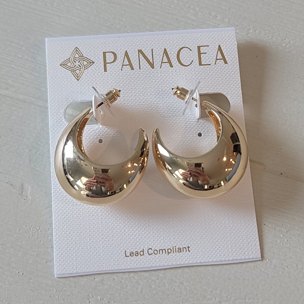 🆕️ Nordstrom Panacea Tapered Hoop Earrings - Picture 2 of 8